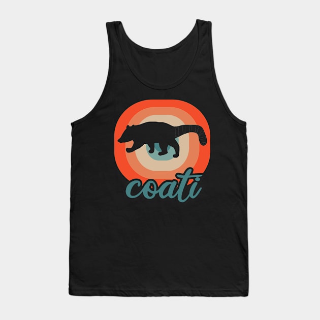 American coati animal motif illustration fan Tank Top by FindYourFavouriteDesign